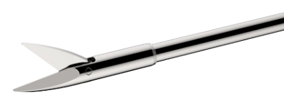 6 Fr endoscopic scissors.